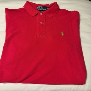 Pink polo Ralph large shirt.